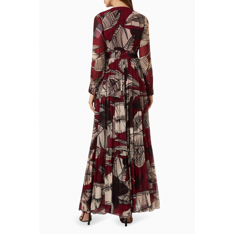 KoAi - Floral Wrap Maxi Dress in Chiffon