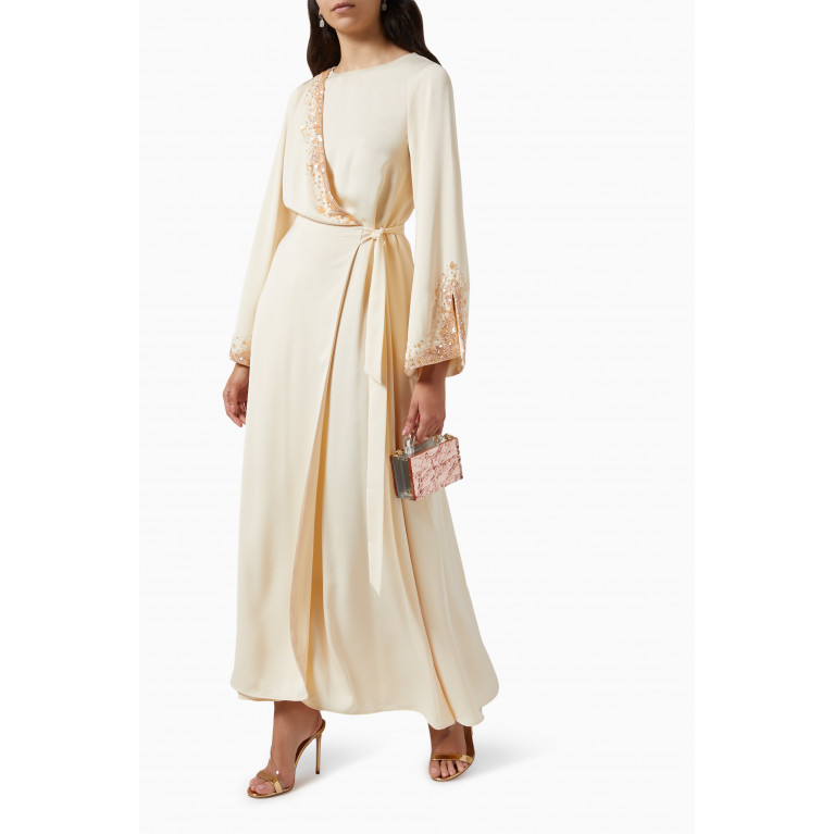 Noor Al Bahrani - Embellished Wrap Dress
