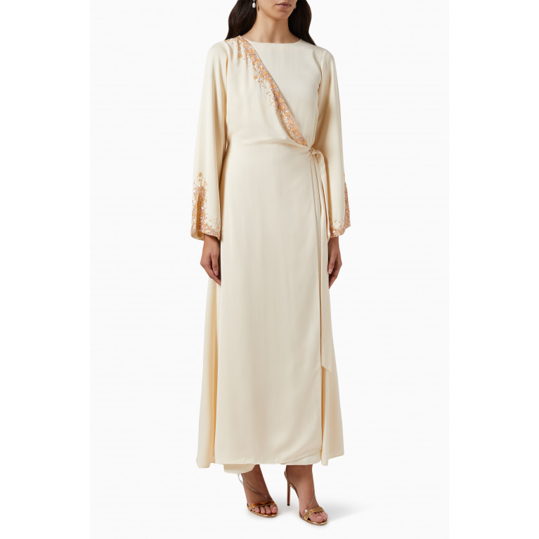 Noor Al Bahrani - Embellished Wrap Dress