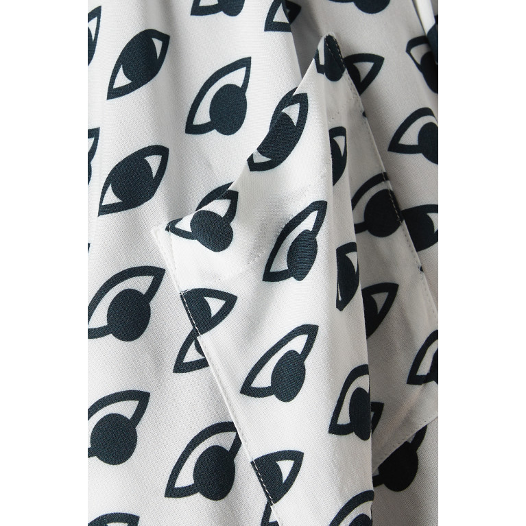 Arrels - Eye Print Short Sleeved Shirt in Cotton