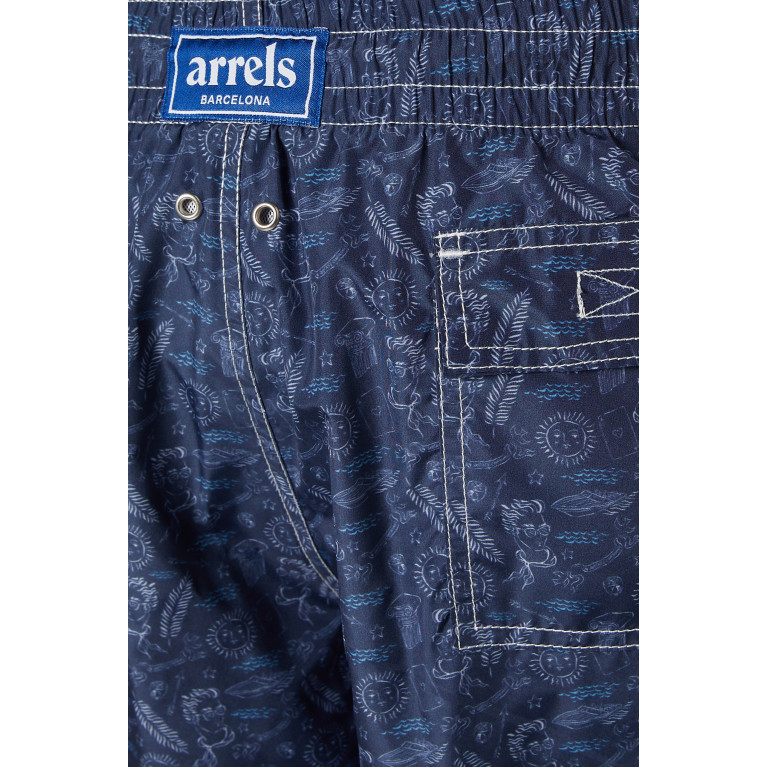 Arrels - Graphic Print Shorts in Nylon