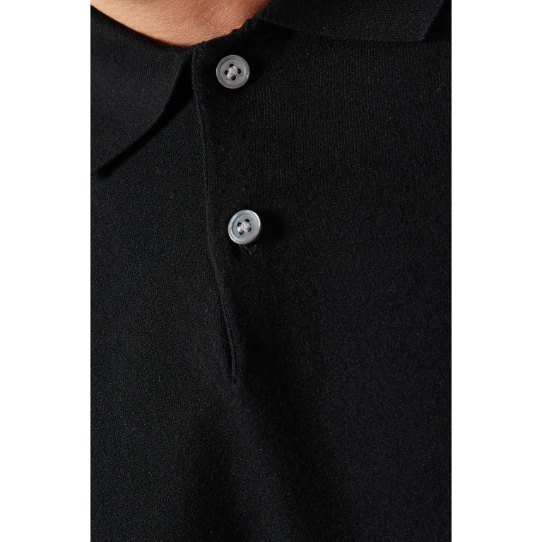 Theory - Goris Polo Shirt in Viscose-blend Black