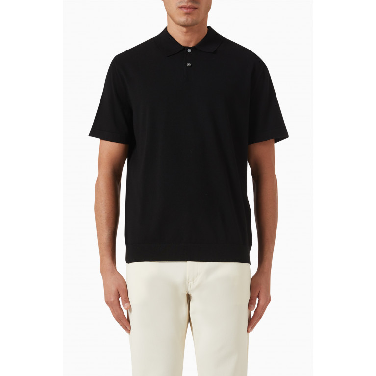 Theory - Goris Polo Shirt in Viscose-blend Black