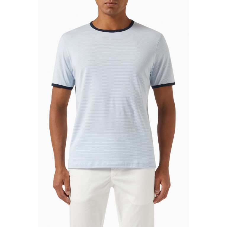 Theory - Theory Striped Ringer T-shirt in Cotton Jersey