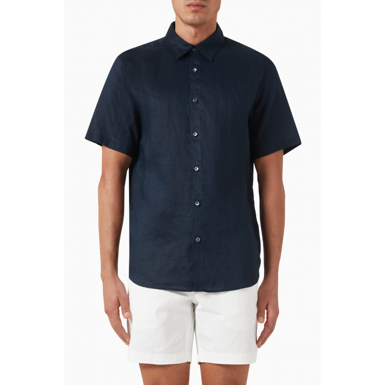 Theory - Irving Shirt in Linen Blue