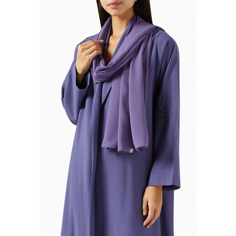 Hessa Falasi - Zainah-cut Starburst Embroidered Abaya