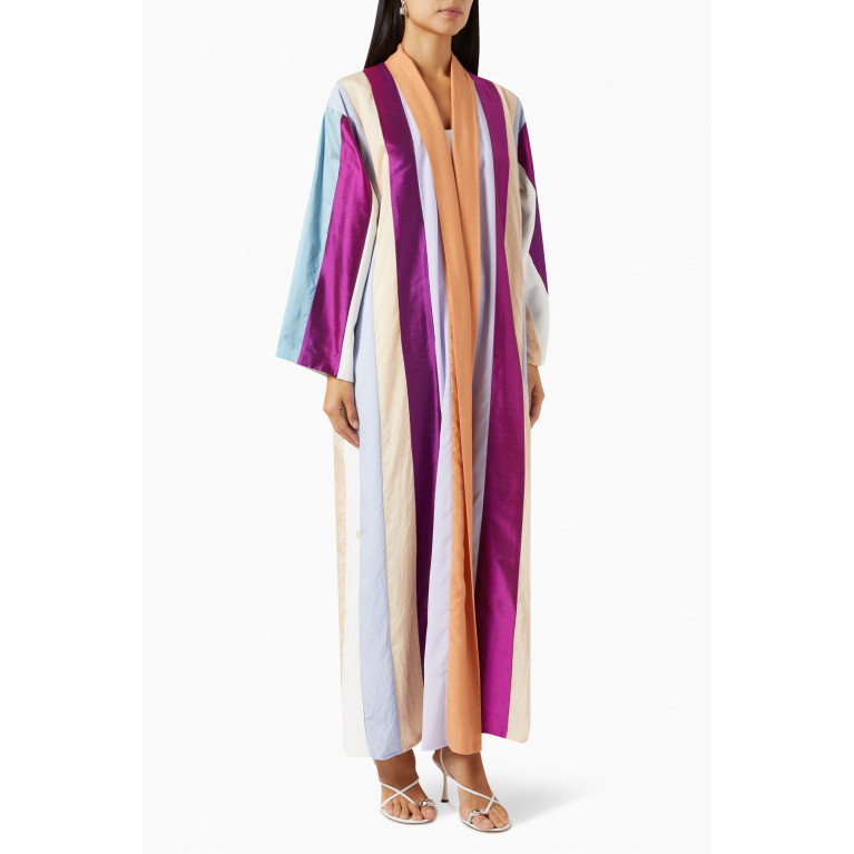 Hessa Falasi - Colour-block Panelled Sustainable Abaya