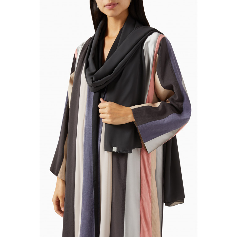 Hessa Falasi - Colour-block Panelled Sustainable Abaya