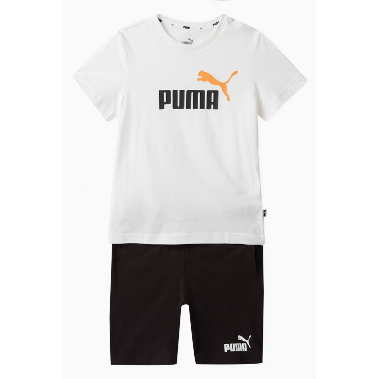Puma - Logo T-shirt & Shorts Set in Cotton