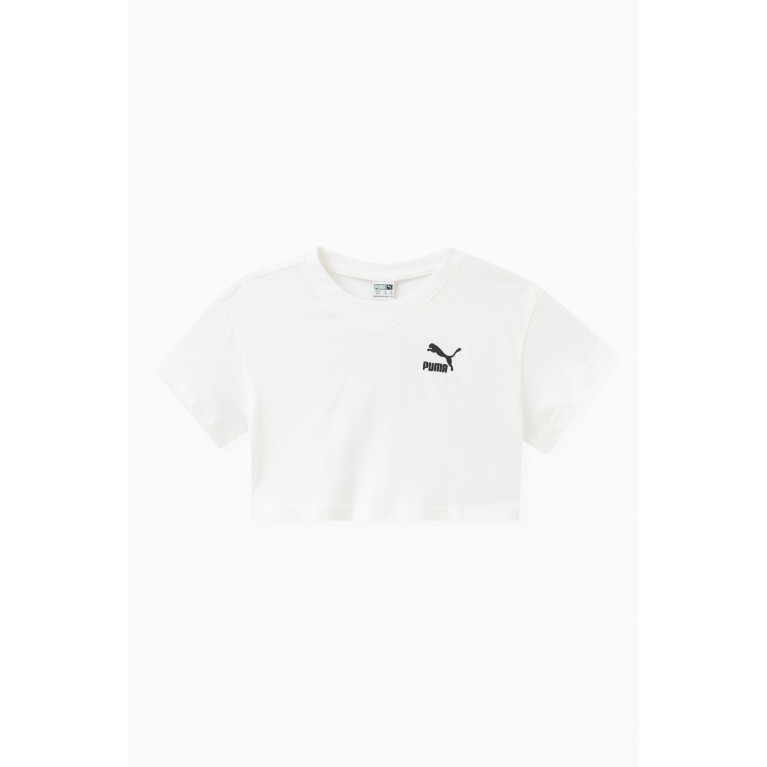 Puma - Logo Crop T-shirt in Cotton