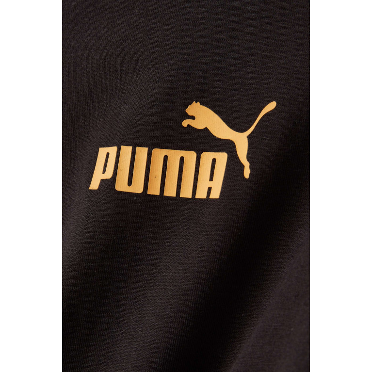Puma - Contrast-logo-T-shirt in Cotton