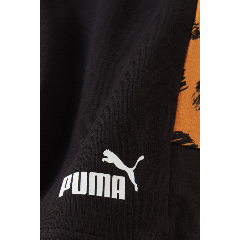 Puma - Animal-print Logo Shorts in Cotton