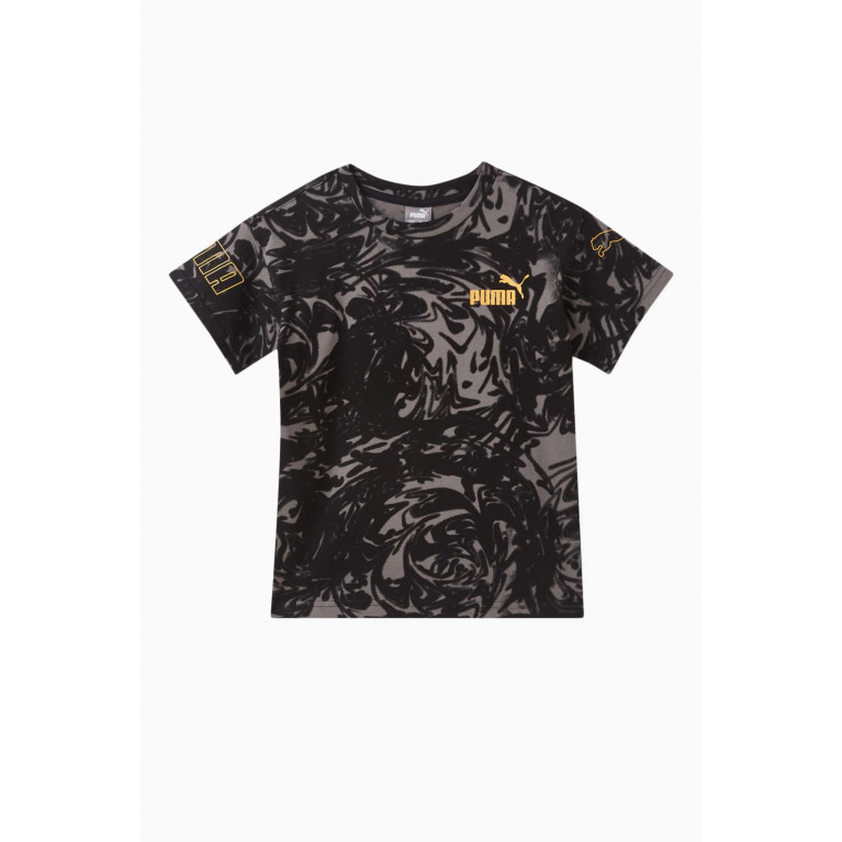 Puma - All-over Abstract Logo-print T-shirt in Cotton