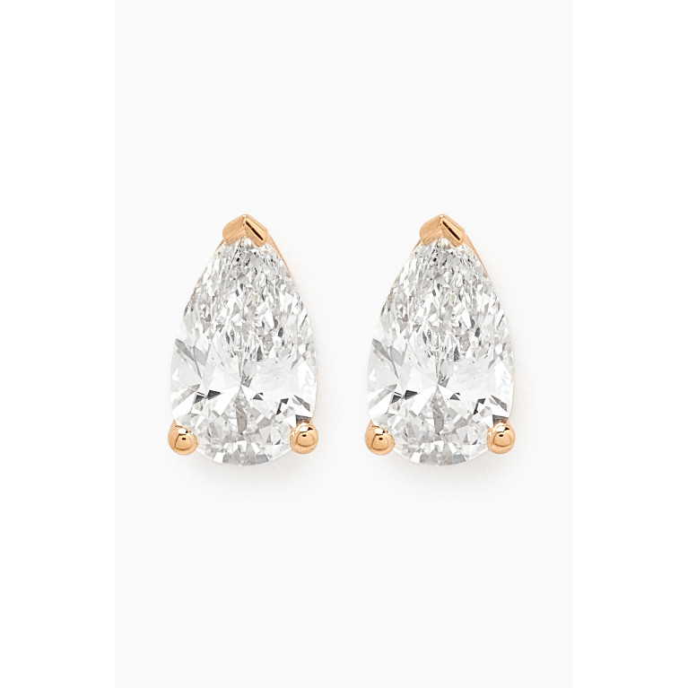 Fergus James - Pear Diamond Stud Earrings in 18kt Gold