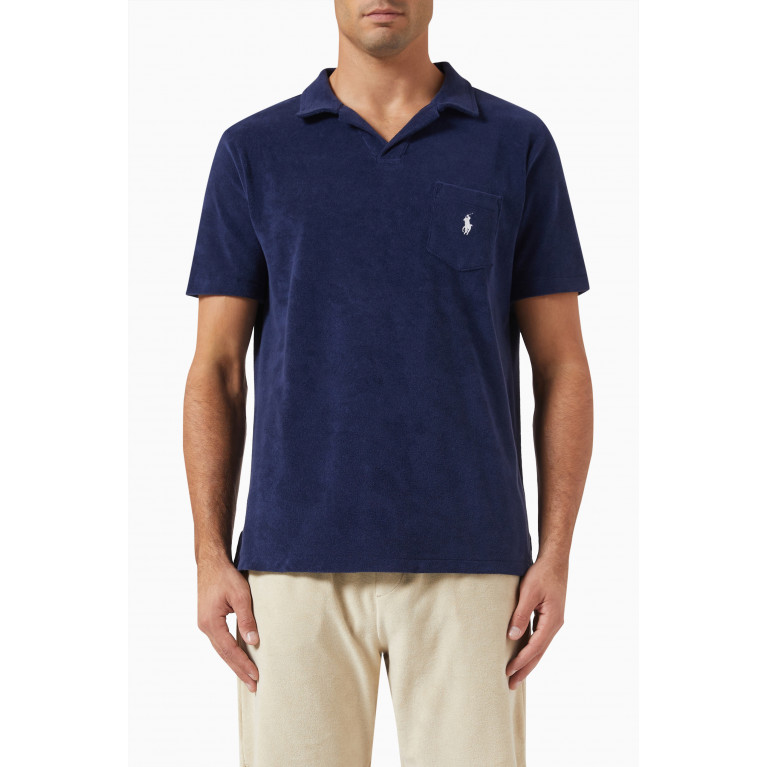 Polo Ralph Lauren - Logo Patch Pocket Polo Shirt in Cotton Blend