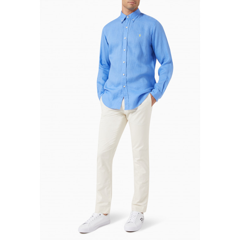 Polo Ralph Lauren - Long Sleeved Logo Shirt in Linen