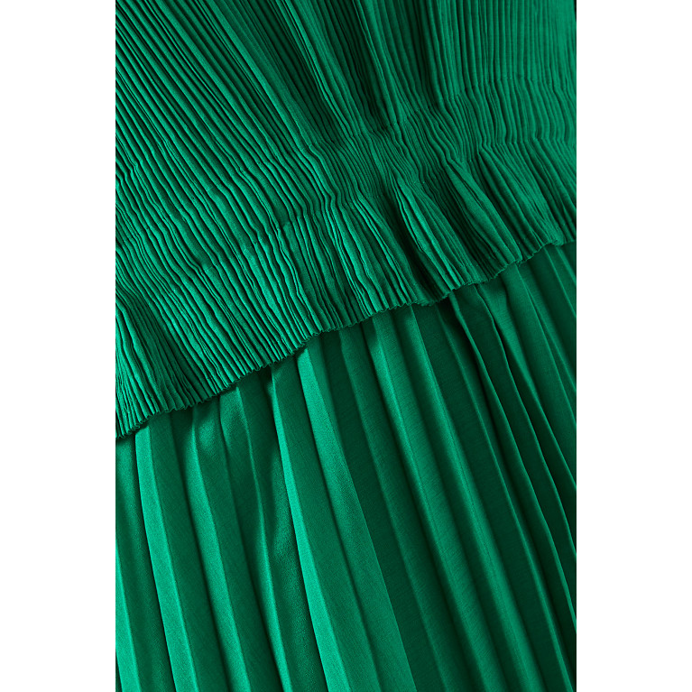 Scarlet Sage - Alia Pleated Midi Dress Green