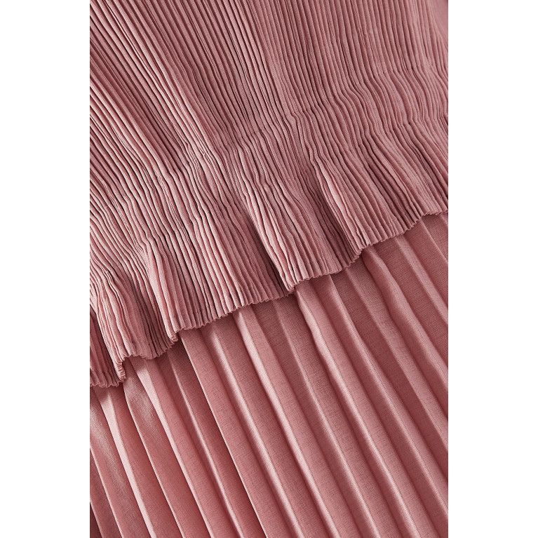 Scarlet Sage - Alia Pleated Midi Dress Pink