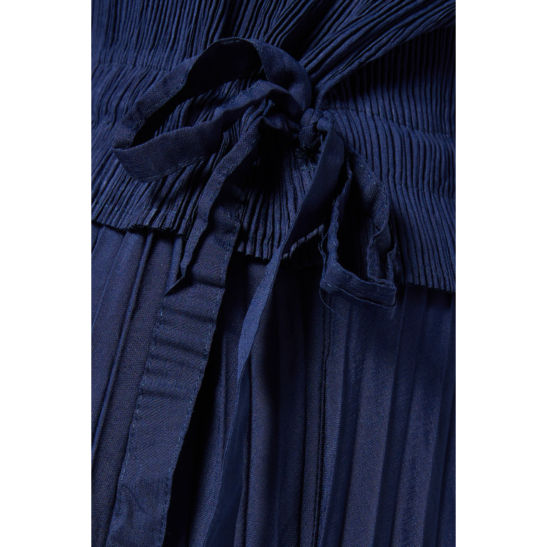 Scarlet Sage - Alia Pleated Midi Dress Blue