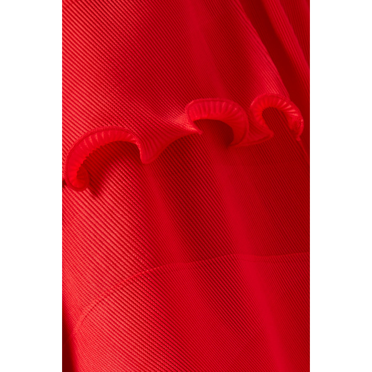 Scarlet Sage - Ruffled Maxi Dress Red