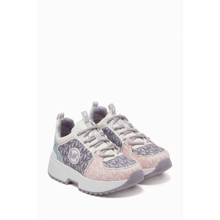 Michael Kors Kids - Cosmo Sylvia Colour-block Sneakers in Faux Leather & Rubber
