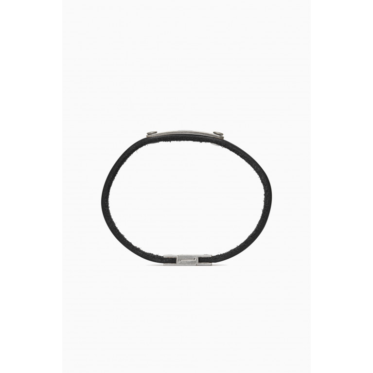 Saint Laurent - ID Plaque Bracelet in Leather