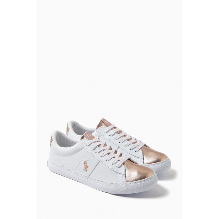 Polo Ralph Lauren - Sayer Logo Sneakers in Faux Leather