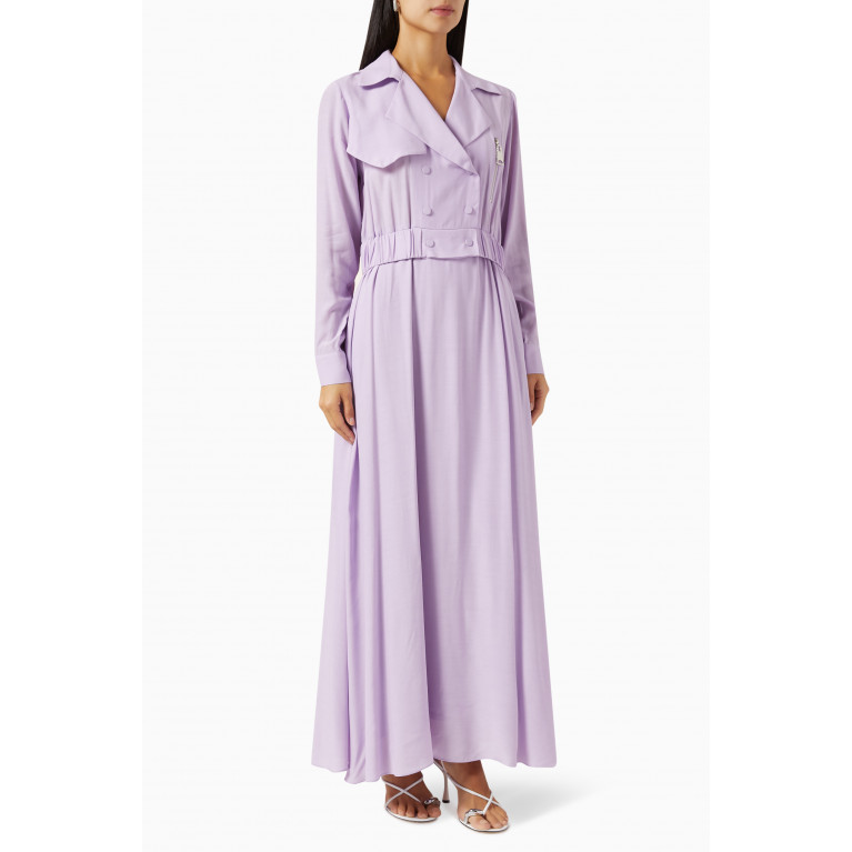 Hukka - Double-breasted Maxi Dress in Viscose
