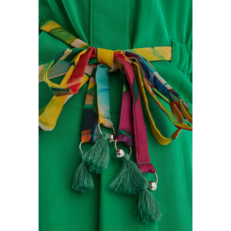 Hukka - Drawstring Maxi Dress in Tencel