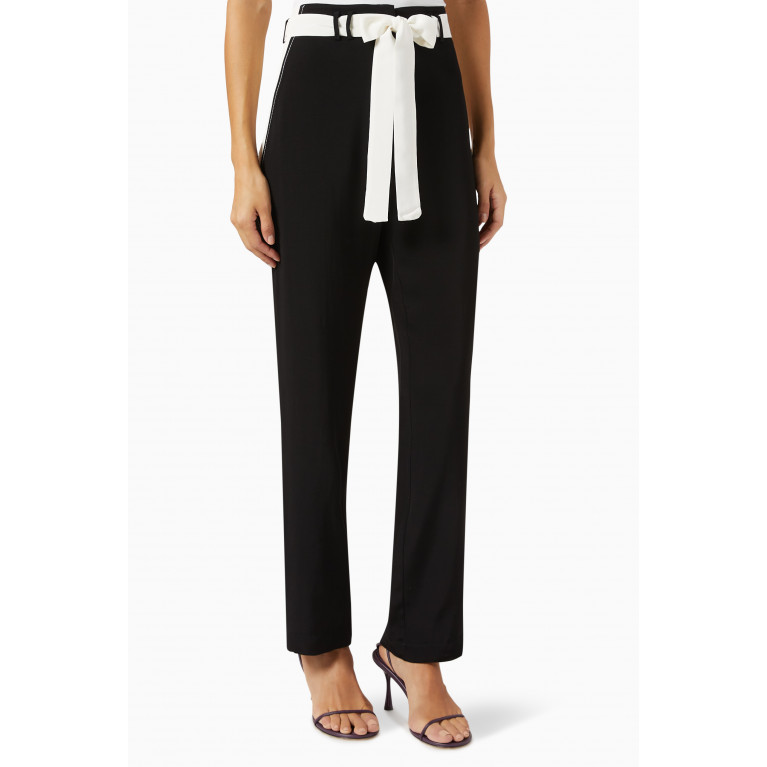Hukka - Belted High-rise Pants in Viscose