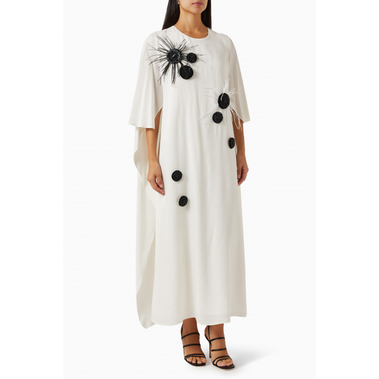 BAQA - Floral-embroidered Maxi Dress Cupro