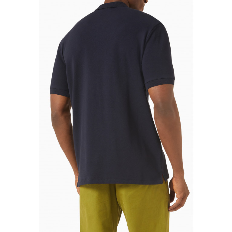 PS Paul Smith - Zebra Logo Polo Shirt in Cotton Blue