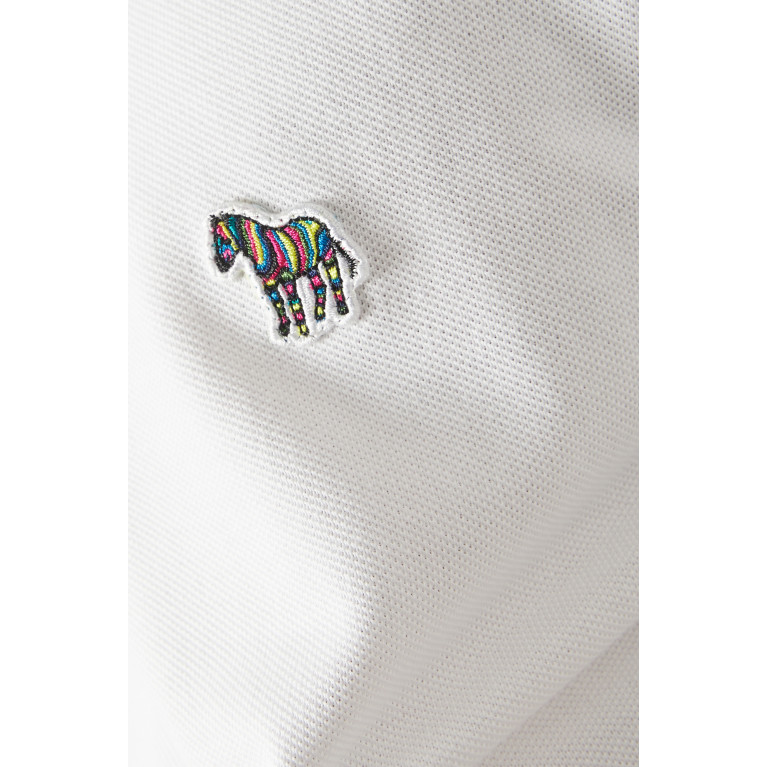 PS Paul Smith - Zebra Logo Polo Shirt in Cotton White