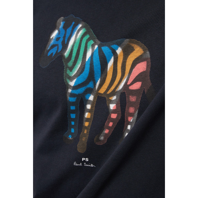 PS Paul Smith - Zebra Logo Print T-shirt in Organic Cotton Jersey