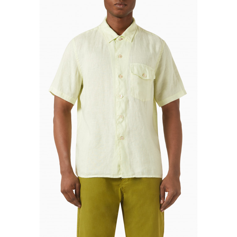PS Paul Smith - Chest Pocket Shirt in Linen Green