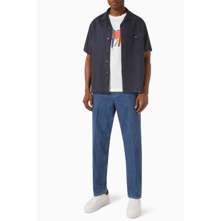 PS Paul Smith - Chest Pocket Shirt in Linen Blue