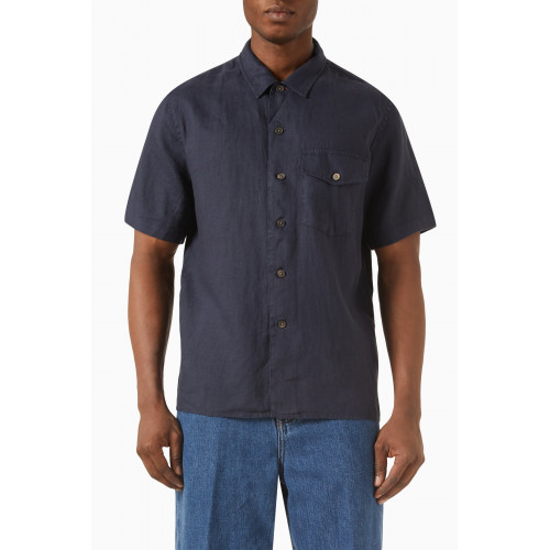 PS Paul Smith - Chest Pocket Shirt in Linen Blue