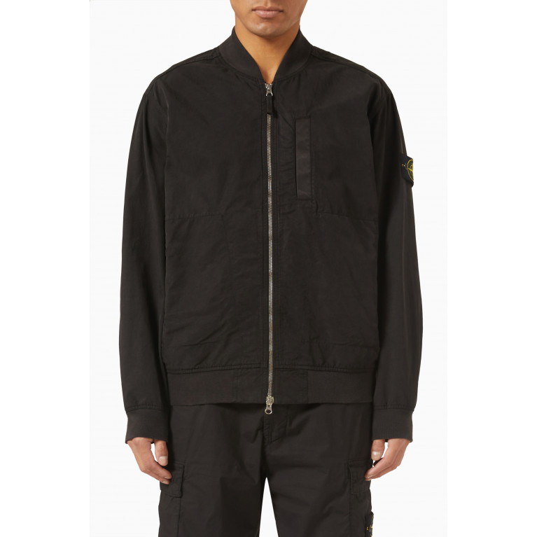 Stone Island - Bomber Jacket in Cupro Cotton Twill Blend