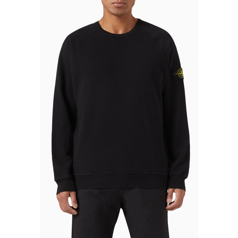 Stone Island - Compass Logo Patched Sweatshirt in Cotton