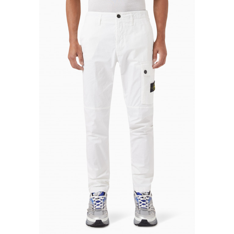 Stone Island - Compass Logo Patch Cargo Pants in Cotton Stretch
