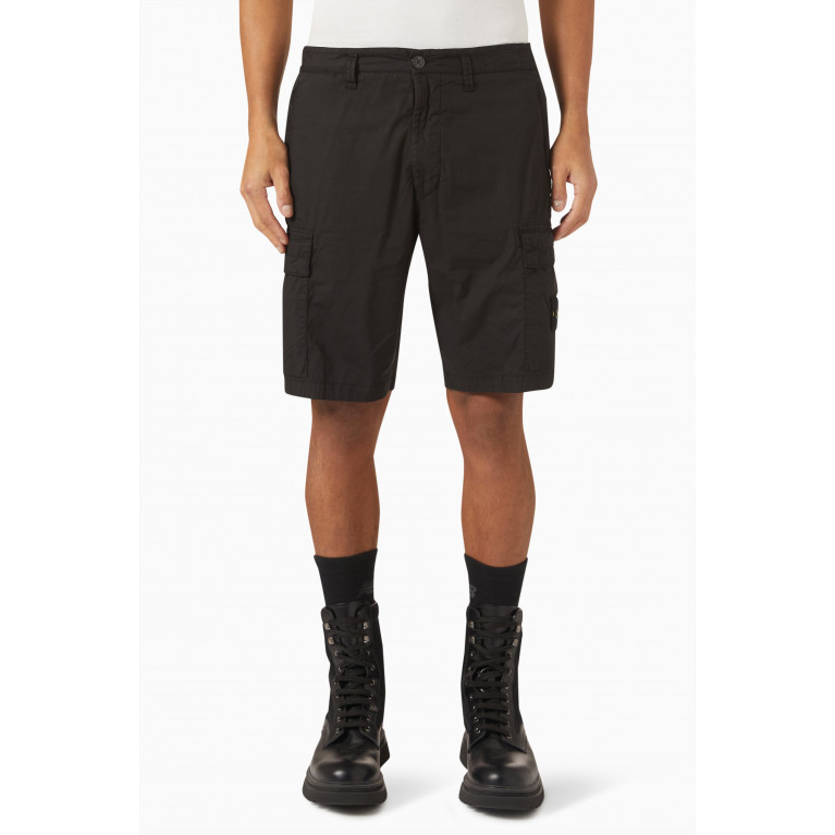 Stone Island - Cargo Shorts in Cotton Black