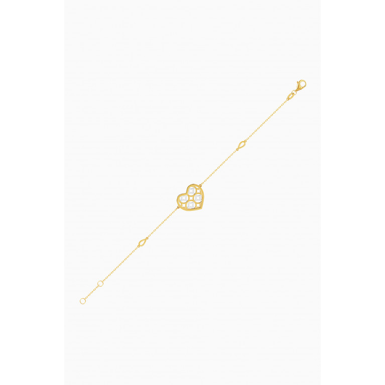 Damas - Al Qasr Heart Bracelet in 18kt White & Yellow Gold