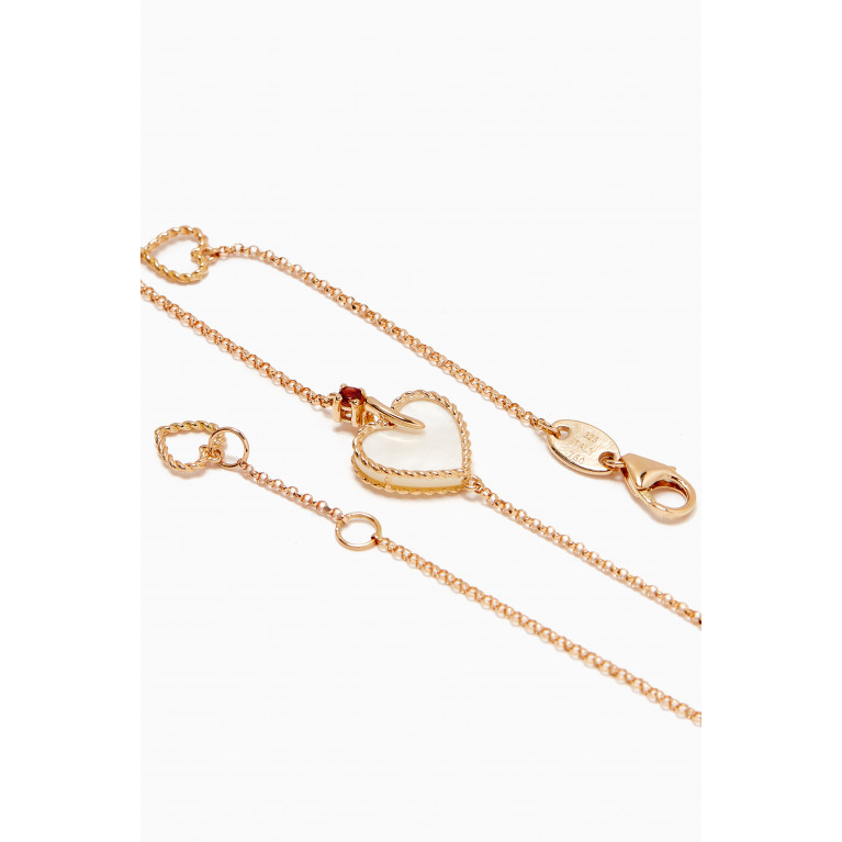 Damas - Farfasha Petali del Mare Garnet Bracelet in 18kt Rose Gold