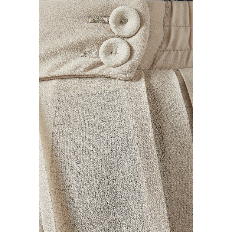 Mimya - Closed Pleated Midi Skirt in Viscose Grey