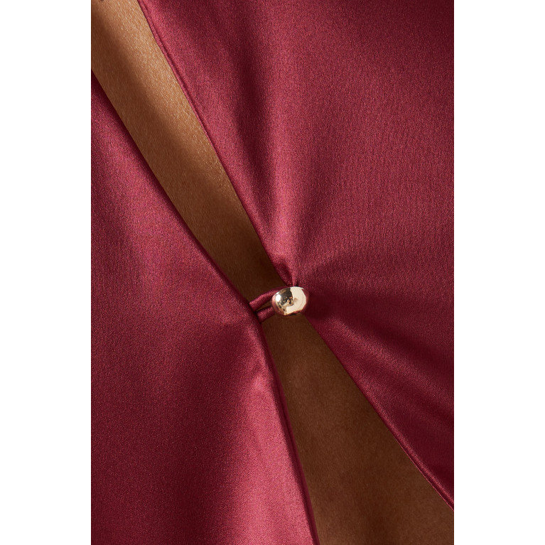 Zhivago - Bond Midi Dress in Stretch-satin Red