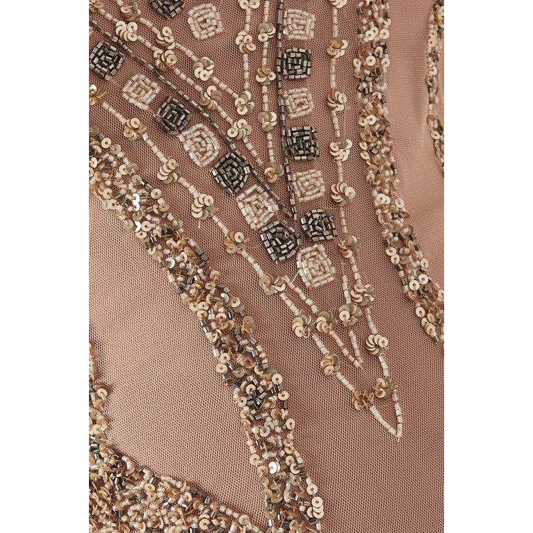 Raishma - Embellished Maxi Gown in Sheer