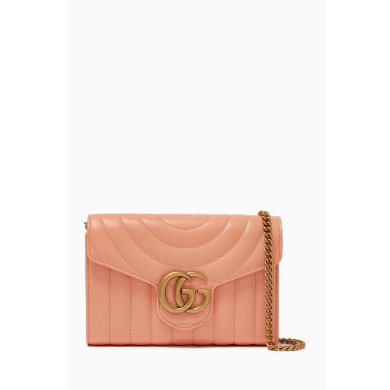 Gucci - GG Marmont Chain Wallet in Matelassé Leather