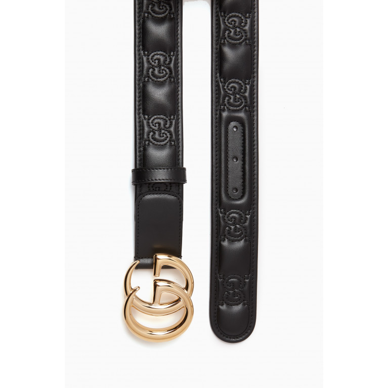 Gucci - GG Marmont Embossed Belt in Leather
