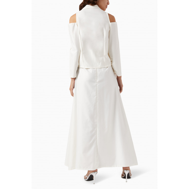 Hue - Embellished Top & Skirt Set in Cotton