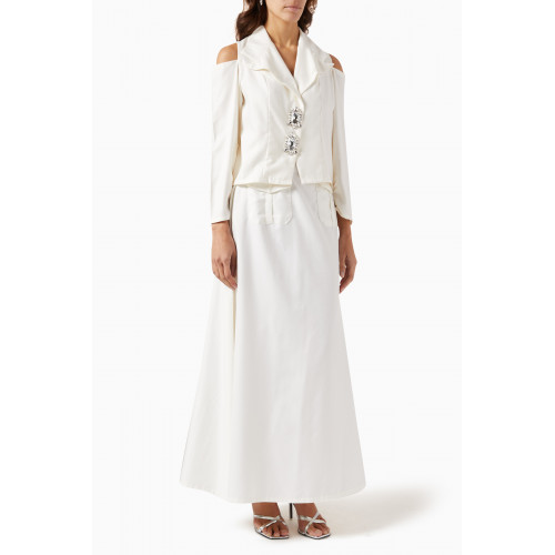 Hue - Embellished Top & Skirt Set in Cotton
